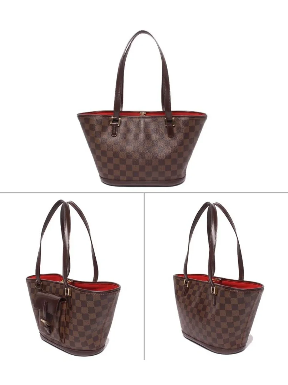 Louis Vuitton Tote Shoulder Bag Manosque PM Damier Ebene